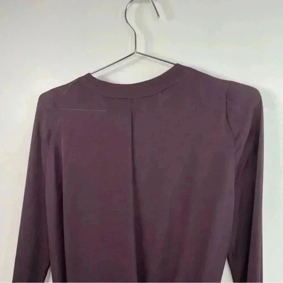 A.L.C. Eggplant Purple Silk Long Sleeve Button Down - Picture 5 of 8